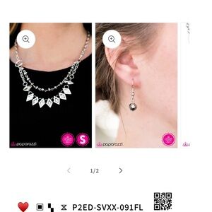 Paparazzis Fierce Impressions necklace and earrings set NWT